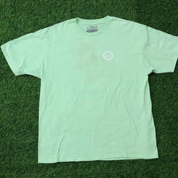 Mint Green Roger Skate Co. Smile/Scorpion Logo Graphic Tee - Picture 1 of 5